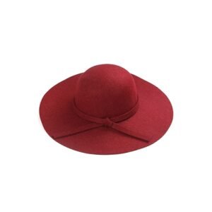 Red Floppy Wid Brim Hat
