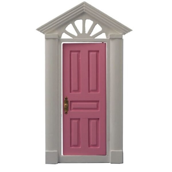 Pink Painted Door 1/12th scale miniture